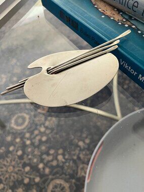 Vintage Sterling Artist's Palette Brooch